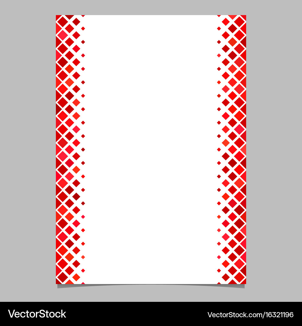 Page template from red diagonal square pattern vector image