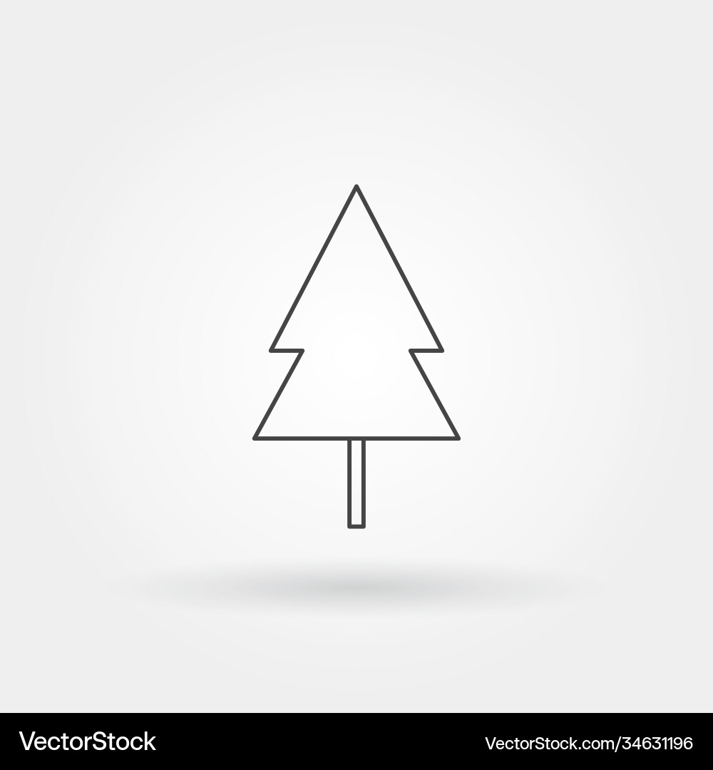 Pine tree single isolated icon with modern line Pine tree single isolated icon with modern line vector image