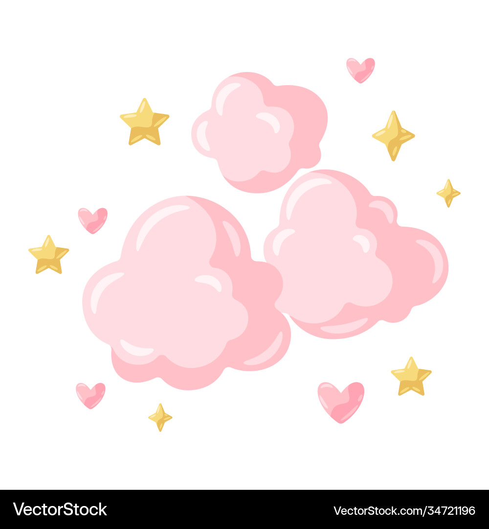 Pink clouds Royalty Free Vector Image - VectorStock