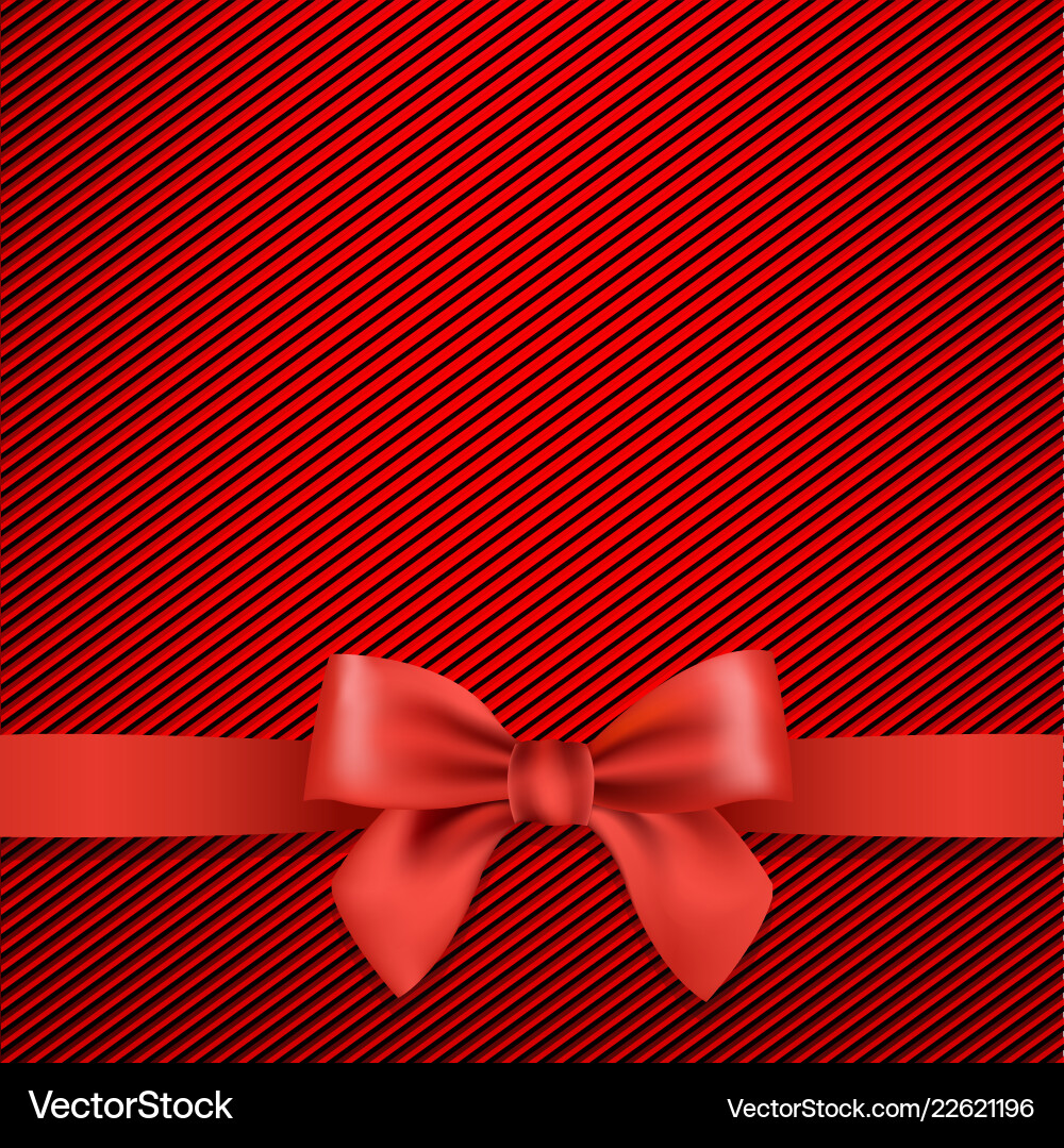 Red Gradient Background with Bow Vector Image