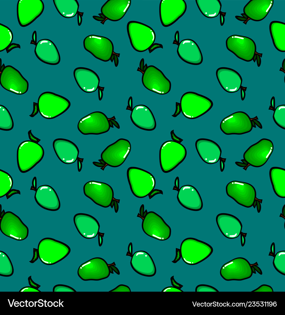 Seamless pattern with colorful of mango background Vector Image