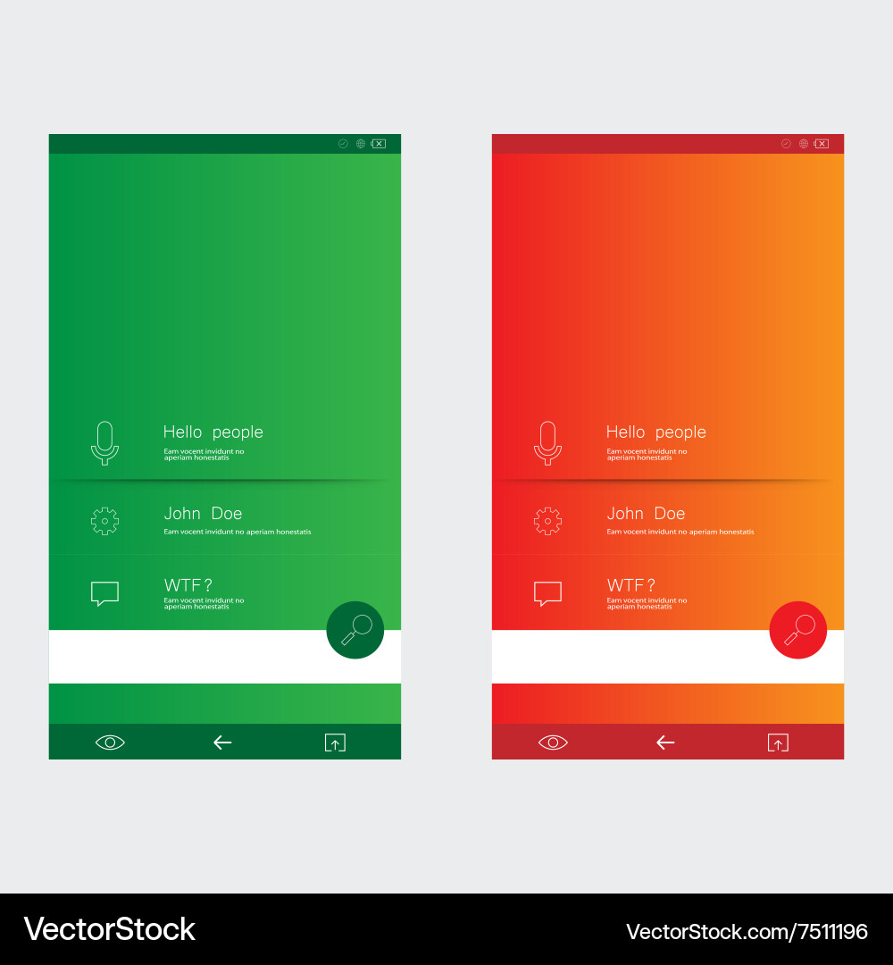 Set of user interface templates to-date design vector image