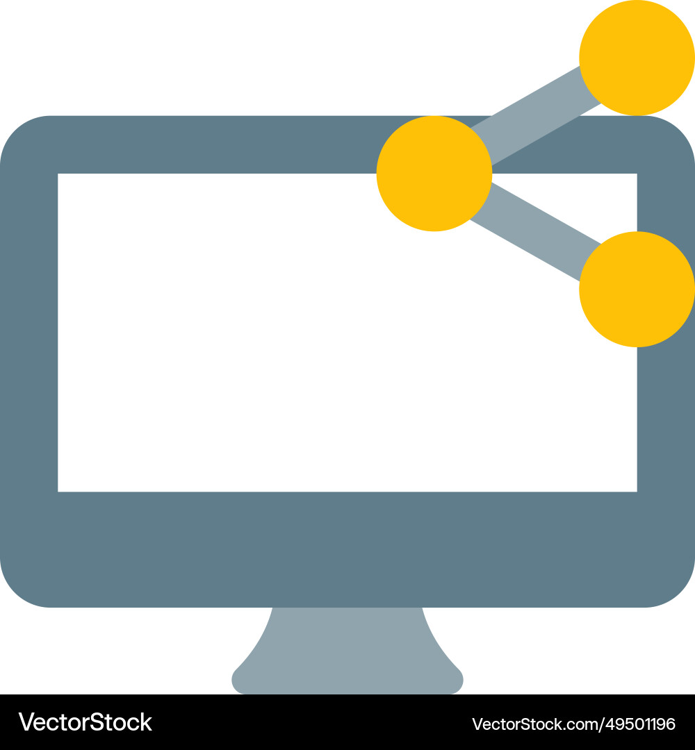 Sharing feature in desktop for sending files Vector Image
