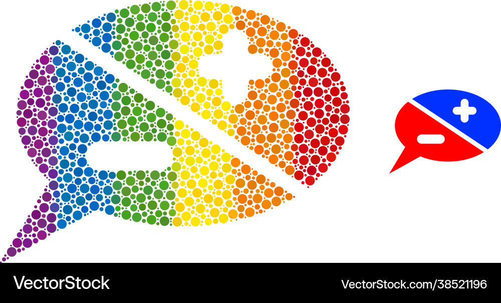 Spectrum chat arguments composition icon Spectrum chat arguments composition icon Vector Image
