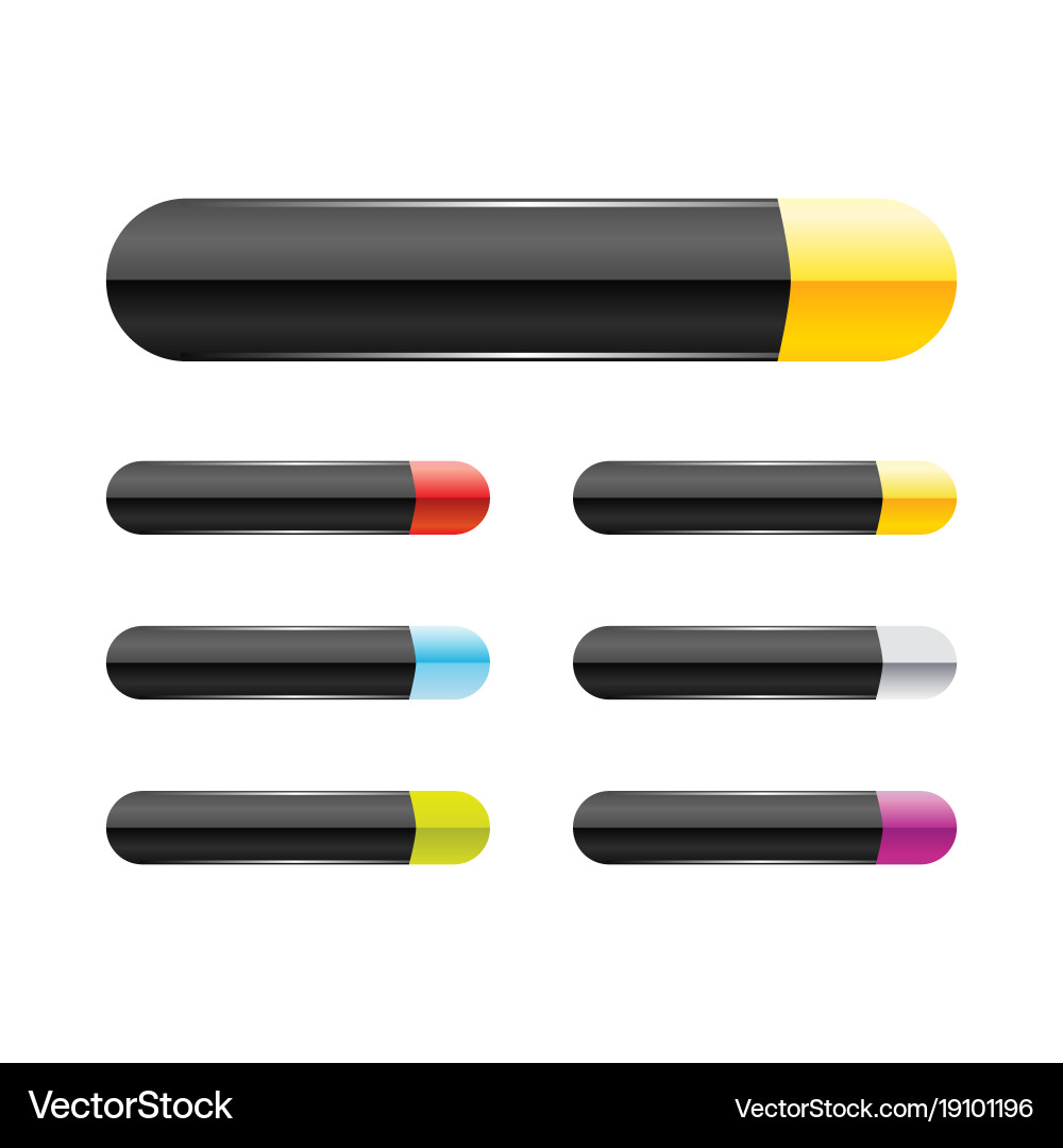 Web menu buttons set for business site vector image