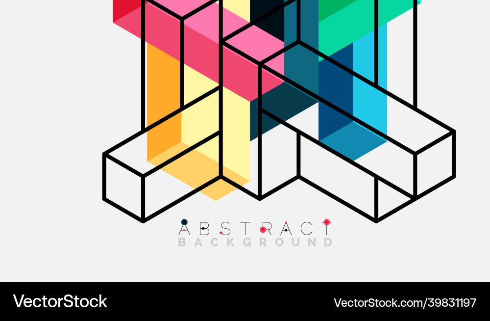 Abstract background 3d cubes cubic elements Abstract background 3d cubes cubic elements vector image
