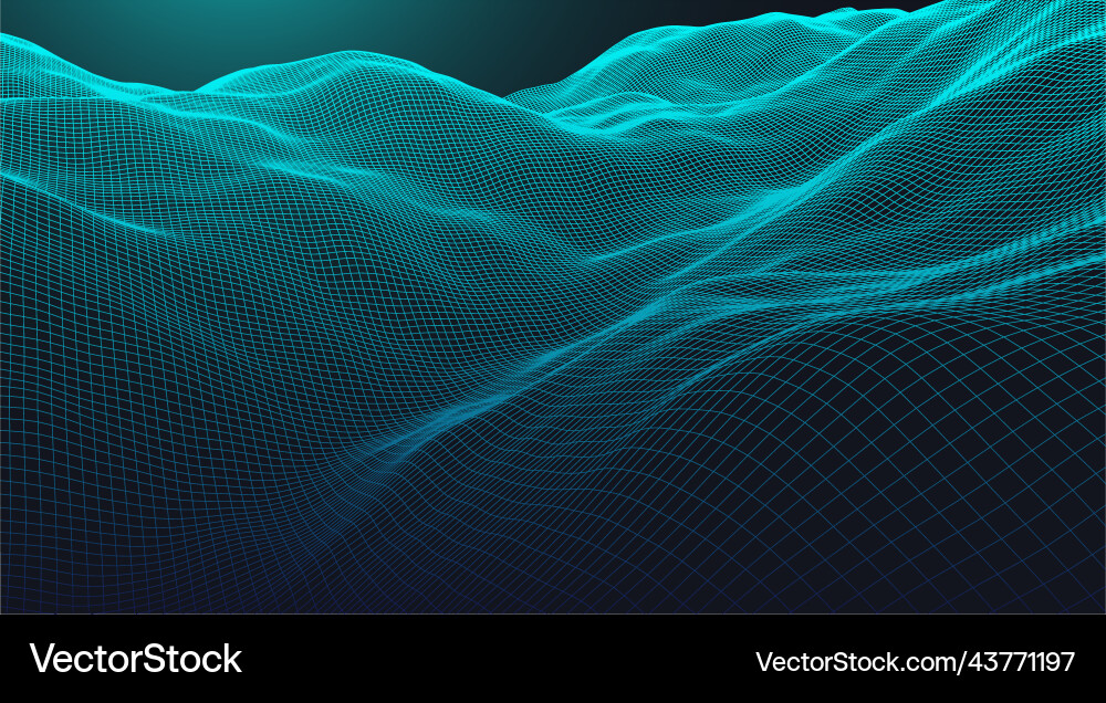 Abstract background with waves 3d surface Abstract background with waves 3d surface vector image
