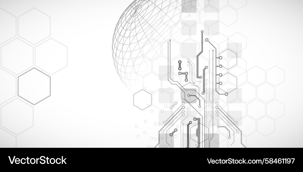 Abstract Circuit Technology Background Vector Image