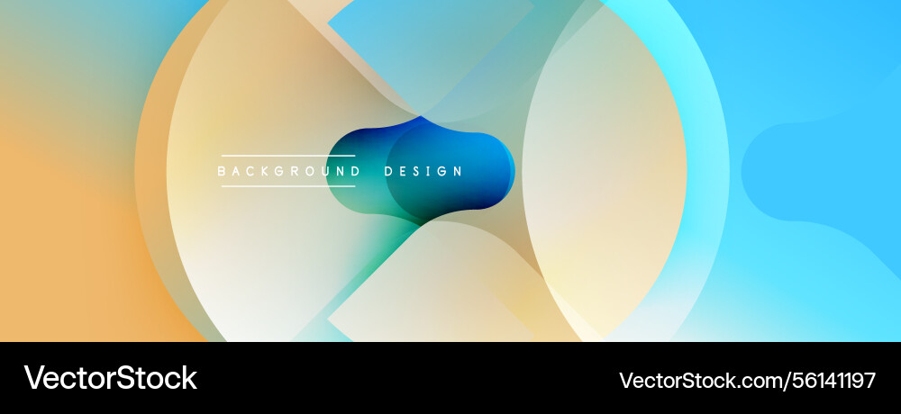 Abstract design overlapping circles create Vector Image