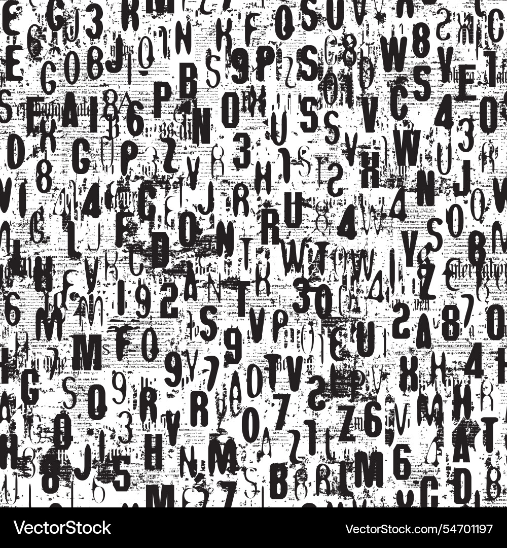 Abstract grunge seamless pattern of english letter Abstract grunge seamless pattern of english letter vector image