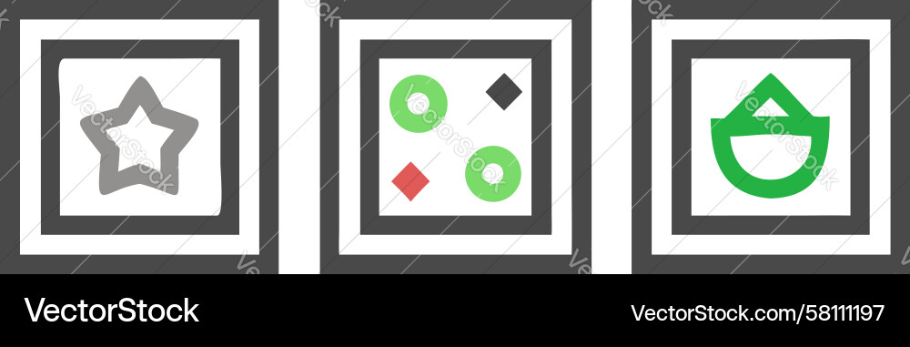 Abstract Shape Frames - UI Elements Vector Image