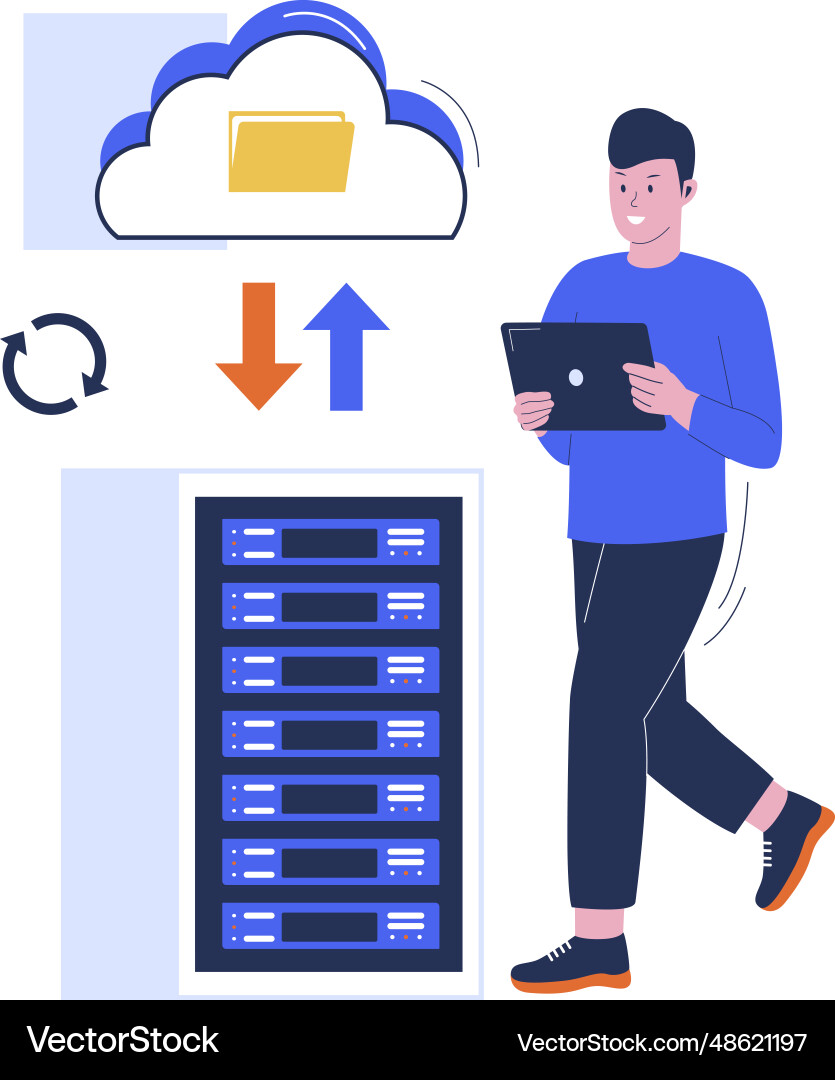 Backup data concept Backup data concept vector image