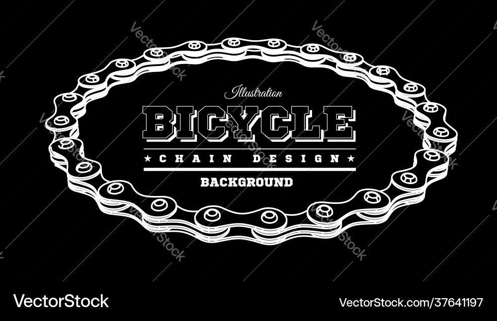 Bicycle chain in form a circle 3d design vector image