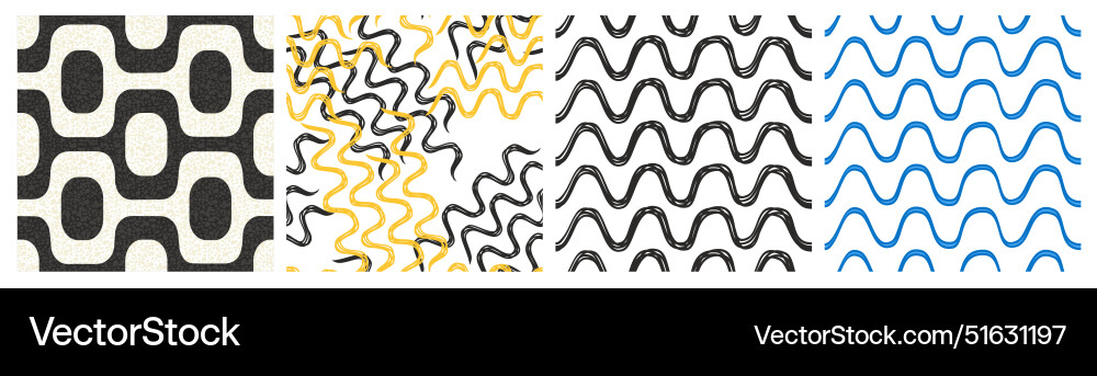 Collection of seamless patterns ipanema style Collection of seamless patterns ipanema style vector image
