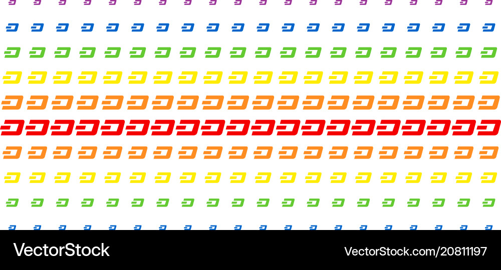 Dash currency shape halftone spectrum grid Dash currency shape halftone spectrum grid Vector Image