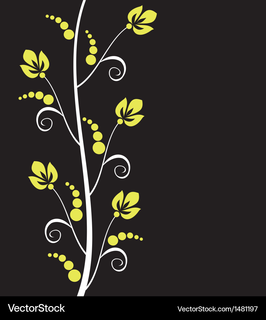 Elegant Floral Branch Background Vector Image