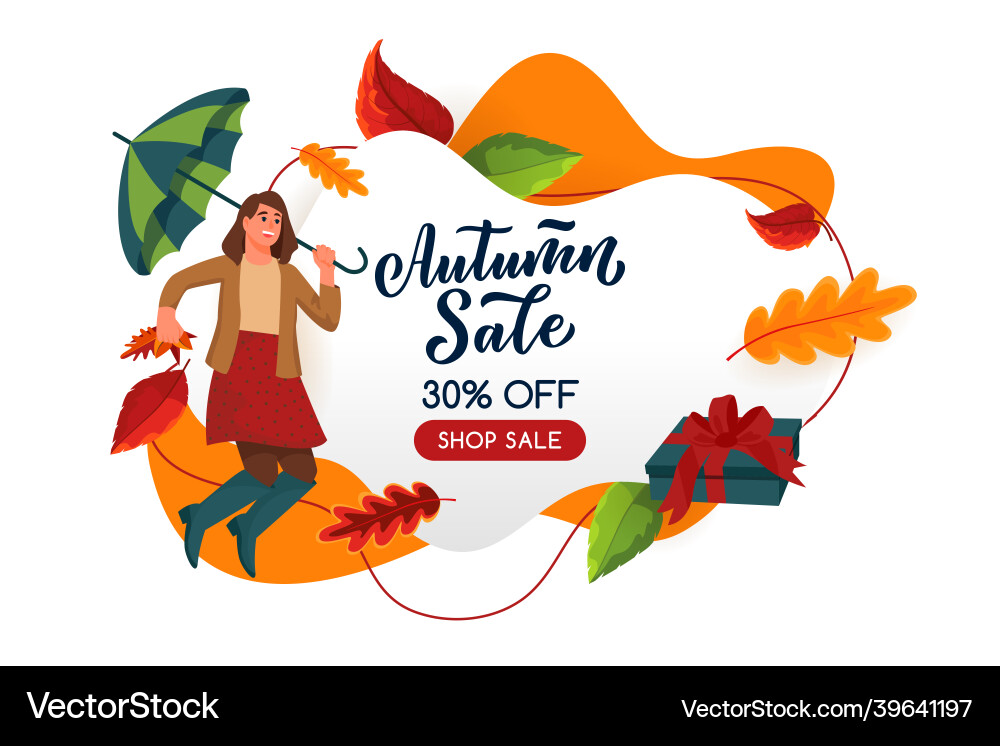 Fall Saison Verkauf Poster Banner Design Template Fall Saison Verkauf Poster Banner Design Template vektorbild