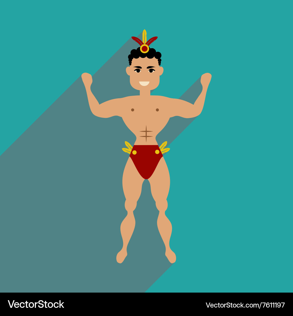 Flat web icon with long shadow dancer man Vector Image