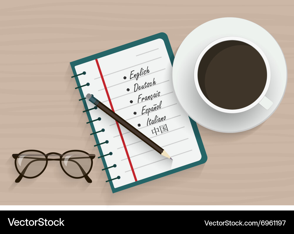 Foreign Language Learning Resources Vector Image