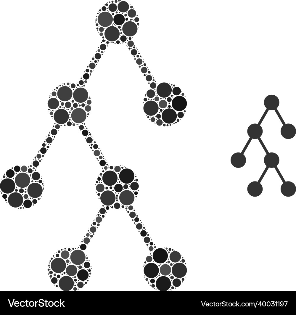 Hierarchy structure composition of dots Hierarchy structure composition of dots vector image