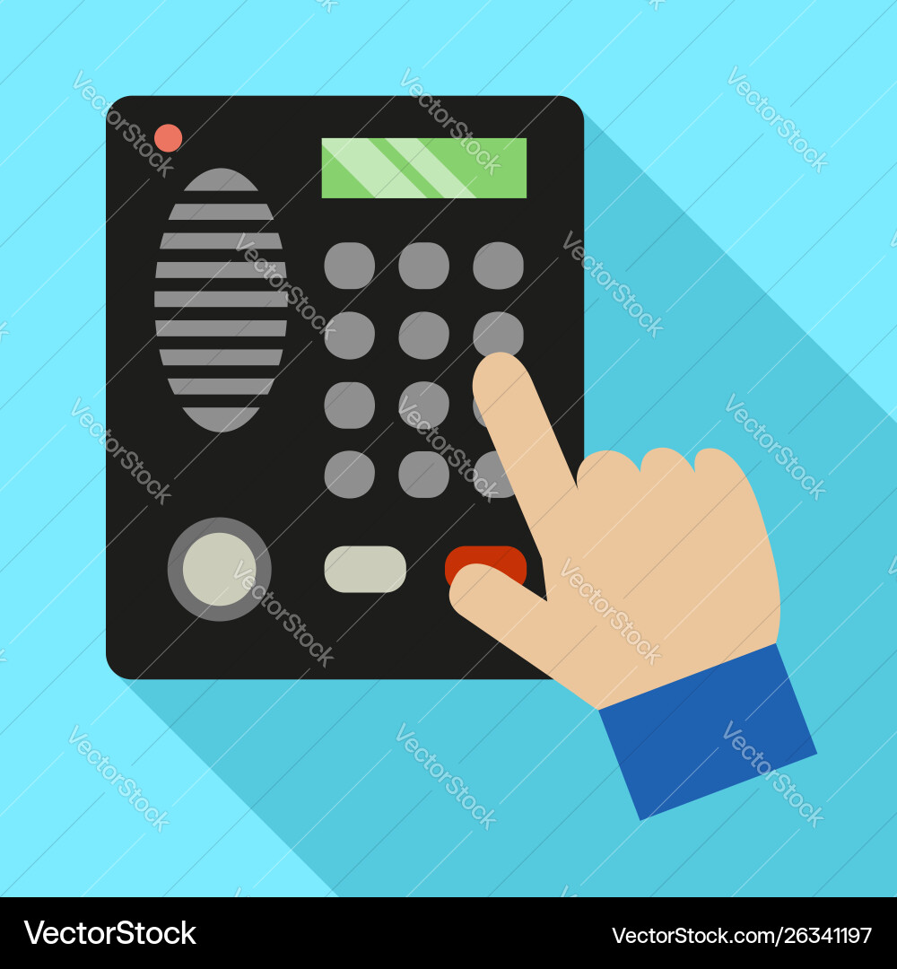 Home intercom icon flat style Home intercom icon flat style vector image