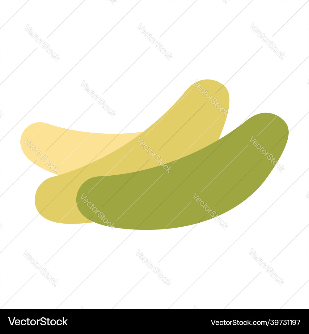 Image of three cucumber icons in flat Vector Image