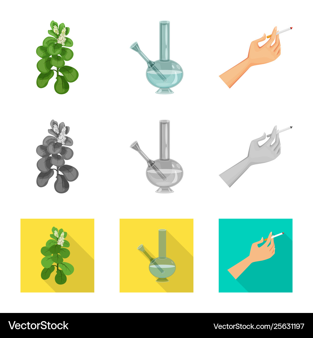 Isolated object refuse and stop logo set Isolated object refuse and stop logo set vector image