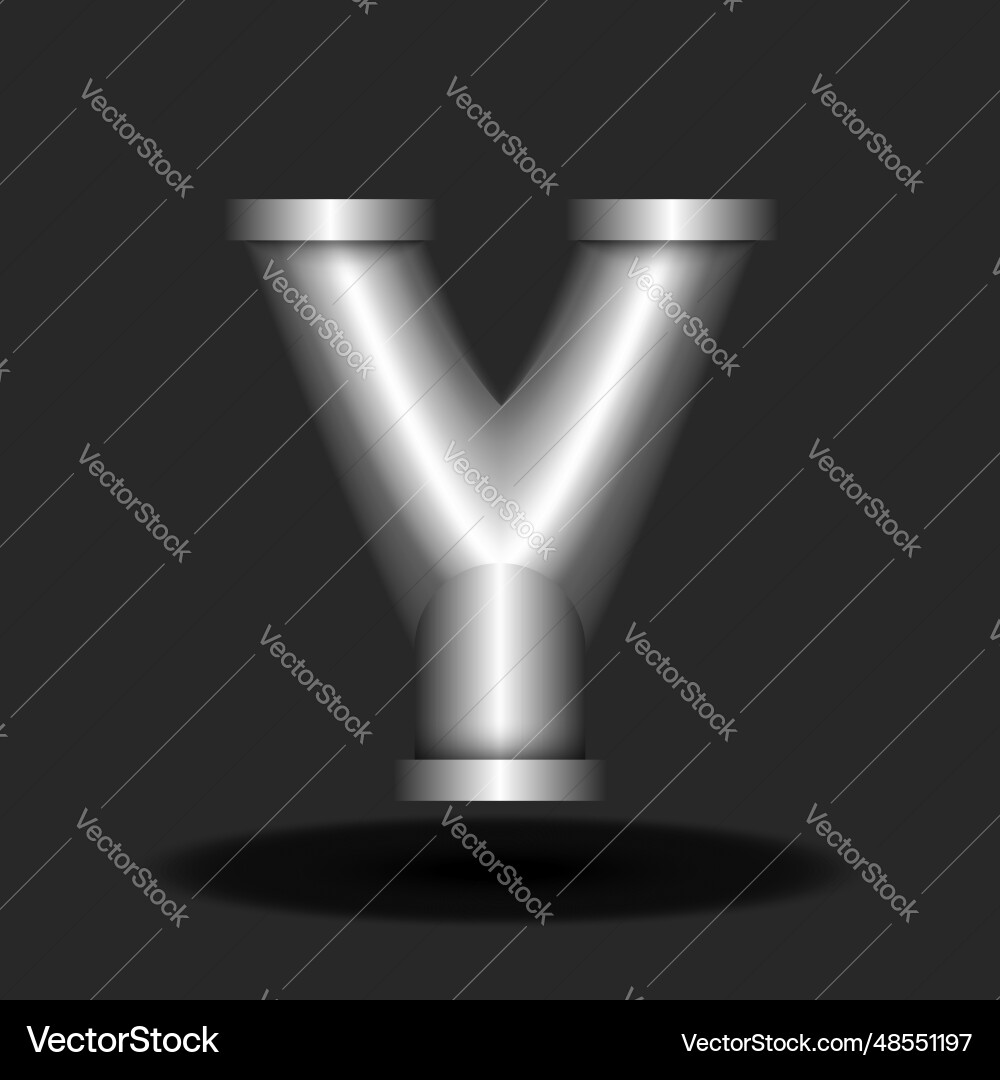Monogram letter y initial logo 3d line pipe shape Monogram letter y initial logo 3d line pipe shape vector image