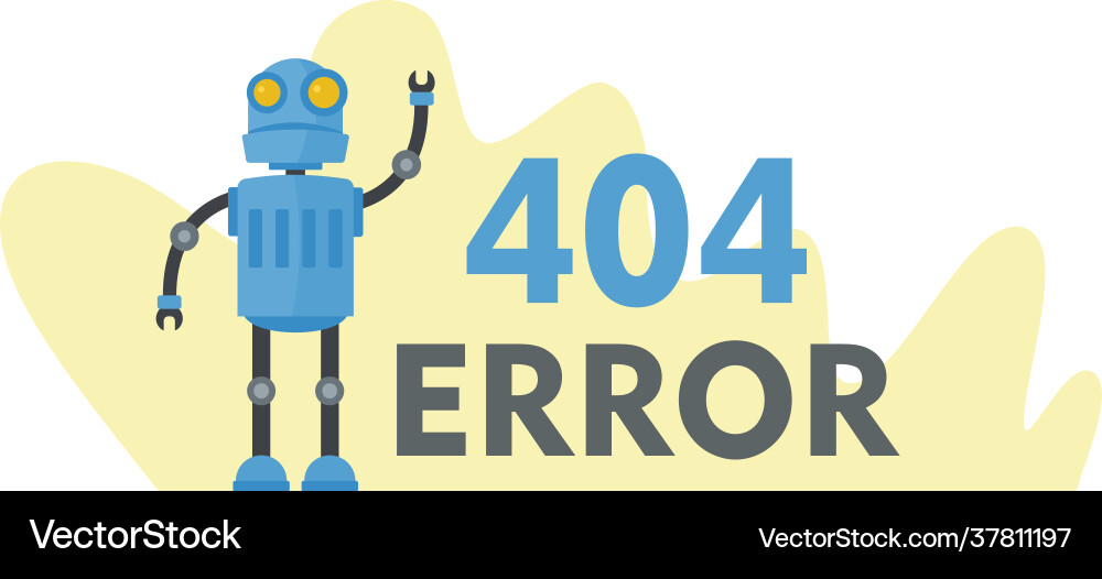 Page not found error 404 layout template Page not found error 404 layout template Vector Image