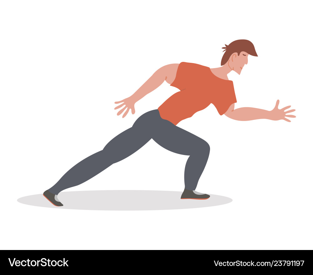Run running man side view Run running man side view vector image