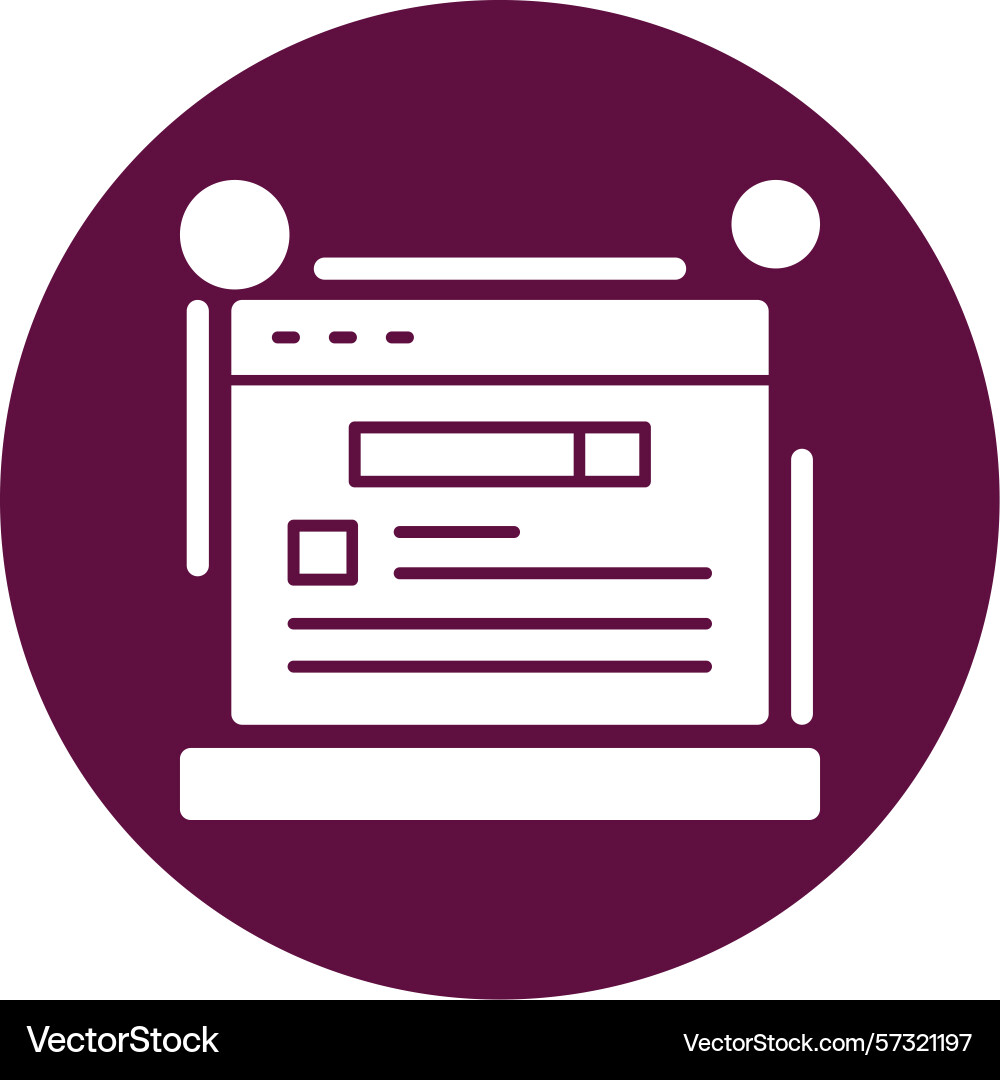 Schema markup glyph circle icon Vector Image