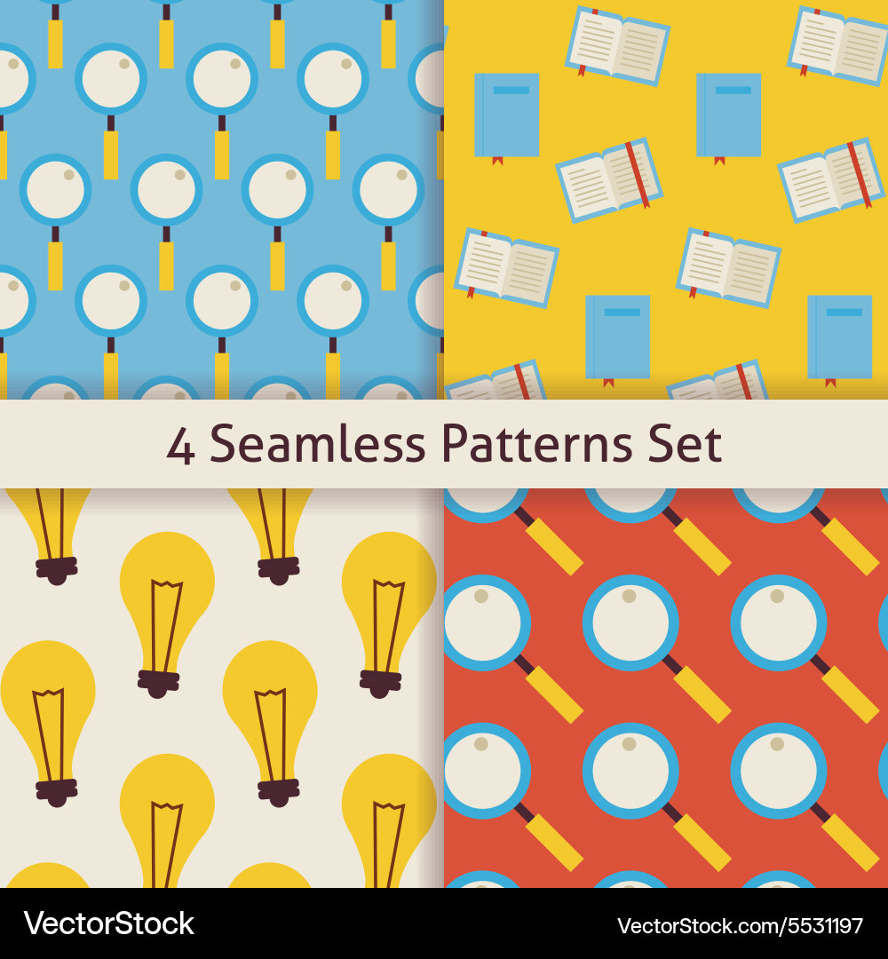 Seamless Knowledge Patterns vector image
