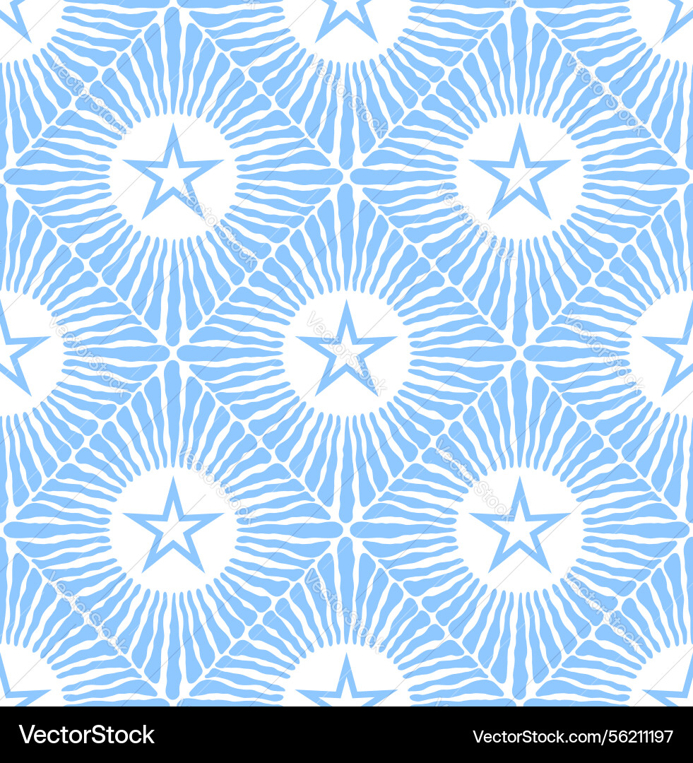 Seamless pattern with stars and rays Vector Image