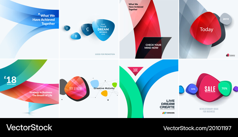 Set of abstract design for graphic template vector image