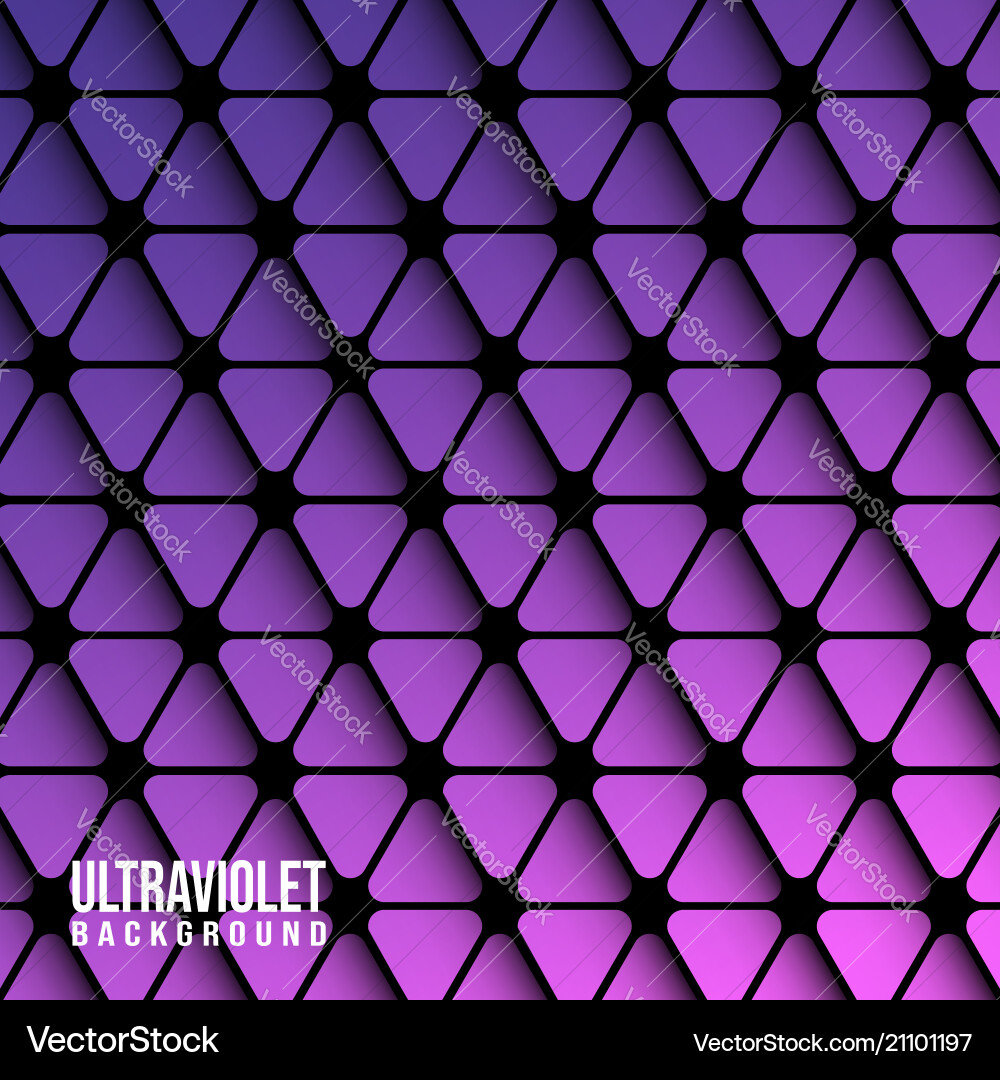 Violet triangles background template Vector Image