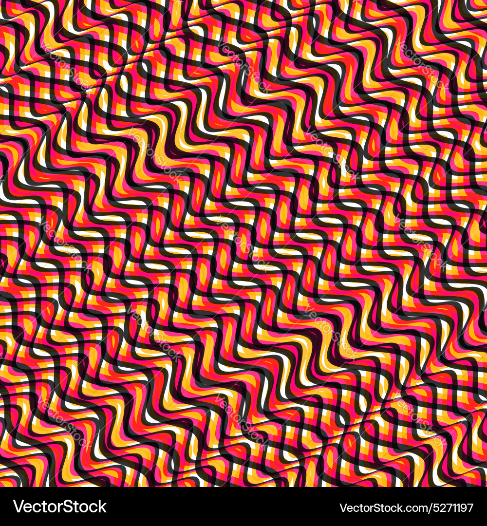 Wavy volume background pattern with optical vector image