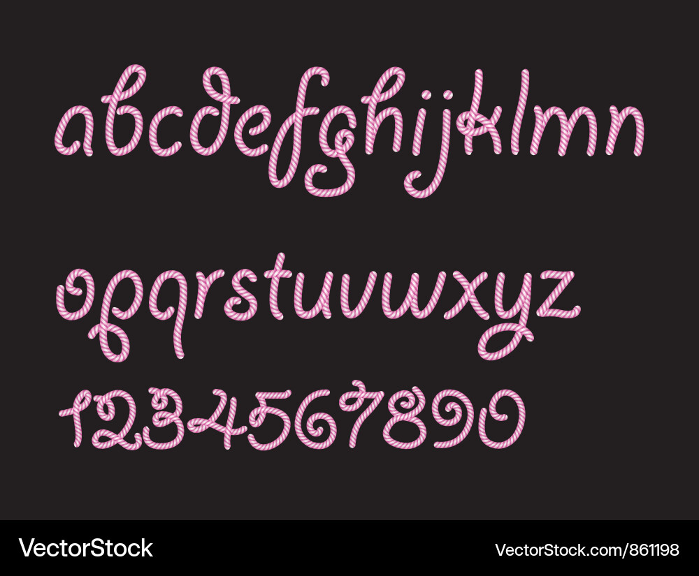 Abstract candy font Vector Image