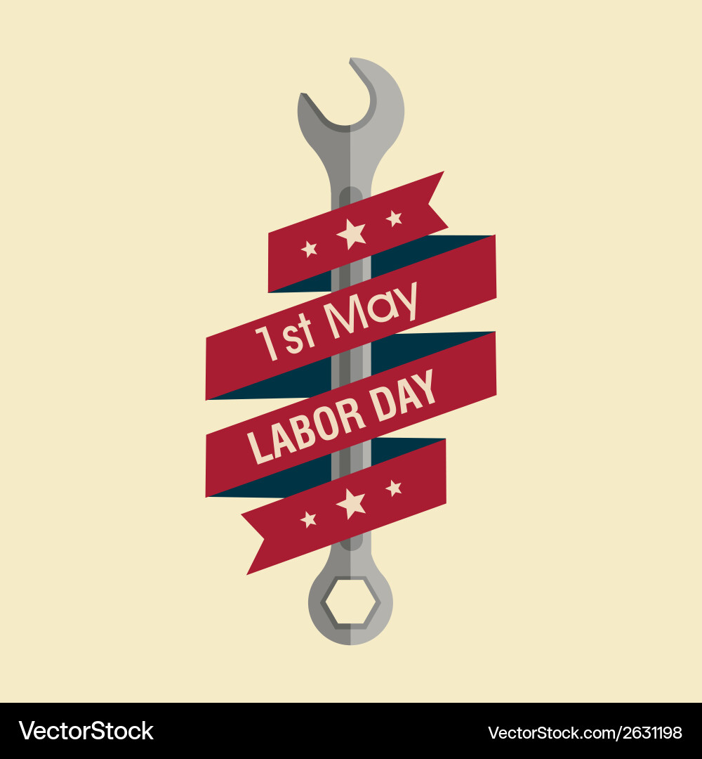 Abstract labor day background with special objects Vector Image