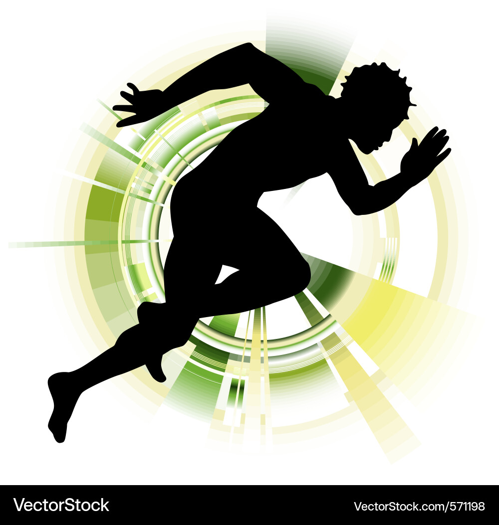 Abstract Runner Speed Vector Image