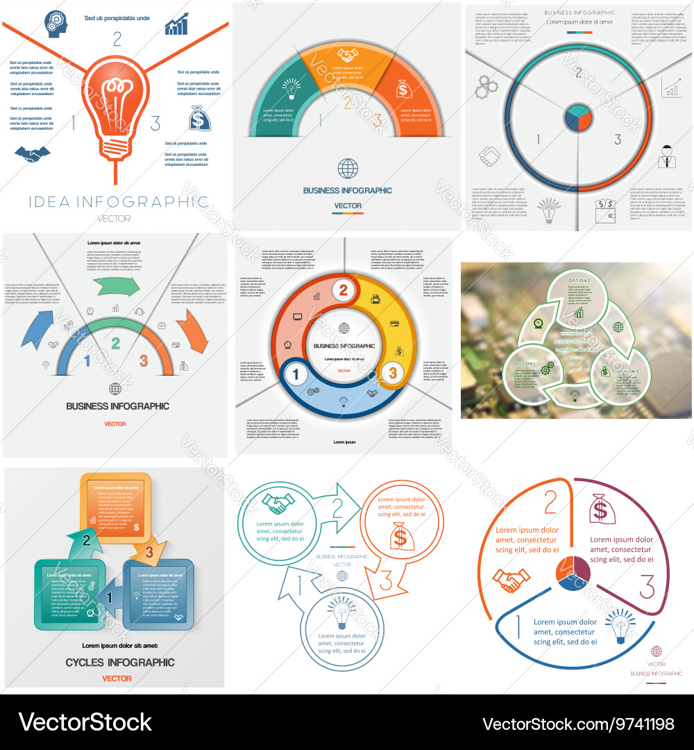 Business Process Infographics Vector Image