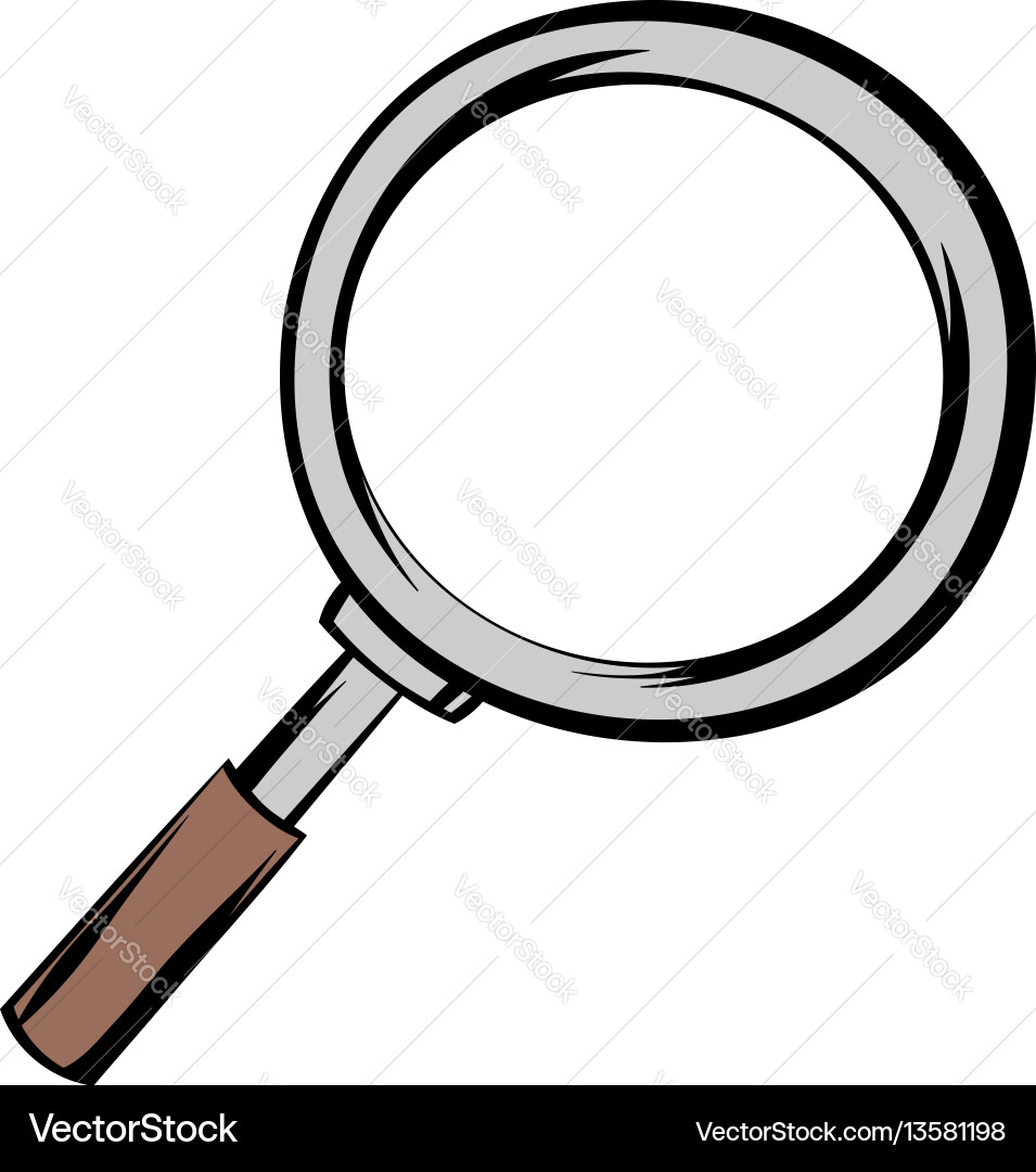 Cartoon Magnifying Glass Icon – Royalty-Free Vector | VectorStock, image size:955x1080