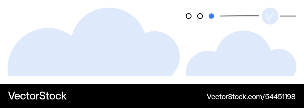 Cloud icons with uploading progress bar Cloud icons with uploading progress bar vector image