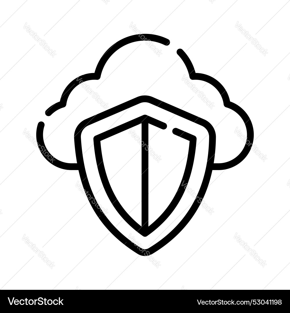 Cloud technology security form of a internet data Vector Image