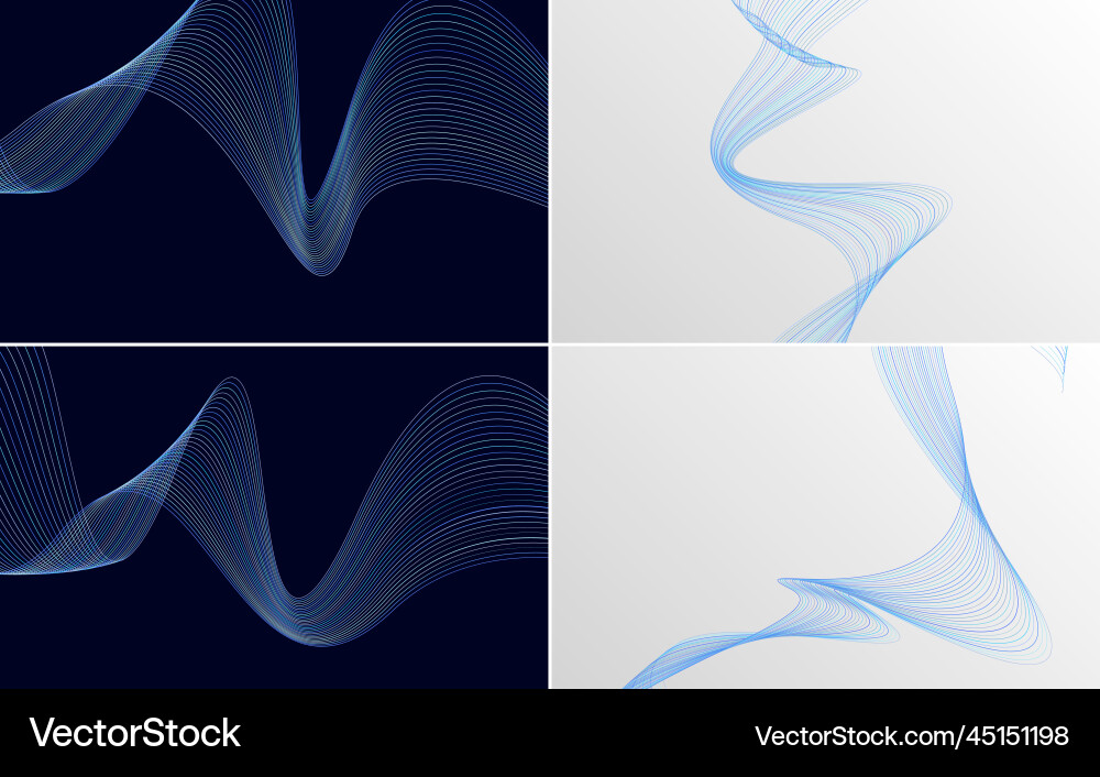 Collection of geometric minimal lines pattern set Vector Image