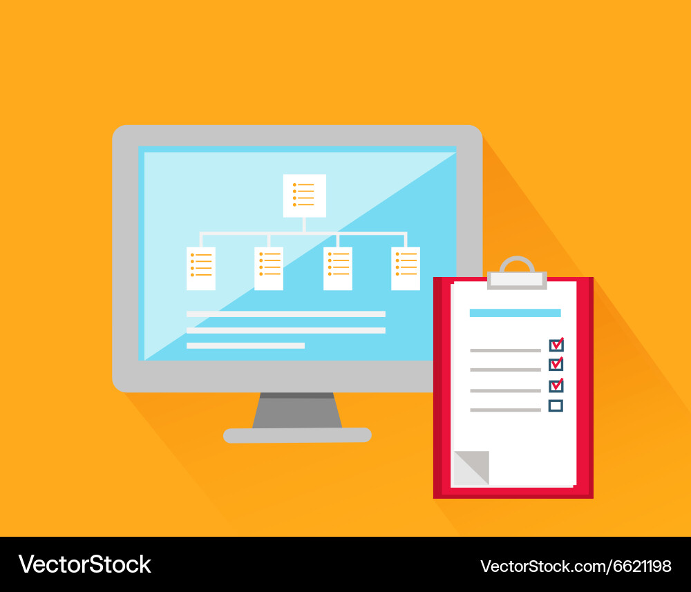 File system concept design style vector image