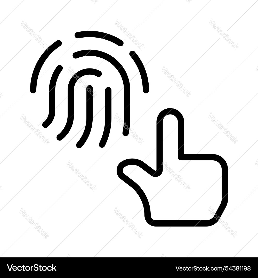 Fingerprint scan vector image