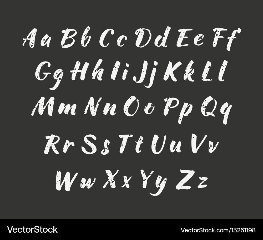 Handwritten brush script Handwritten brush script vector image