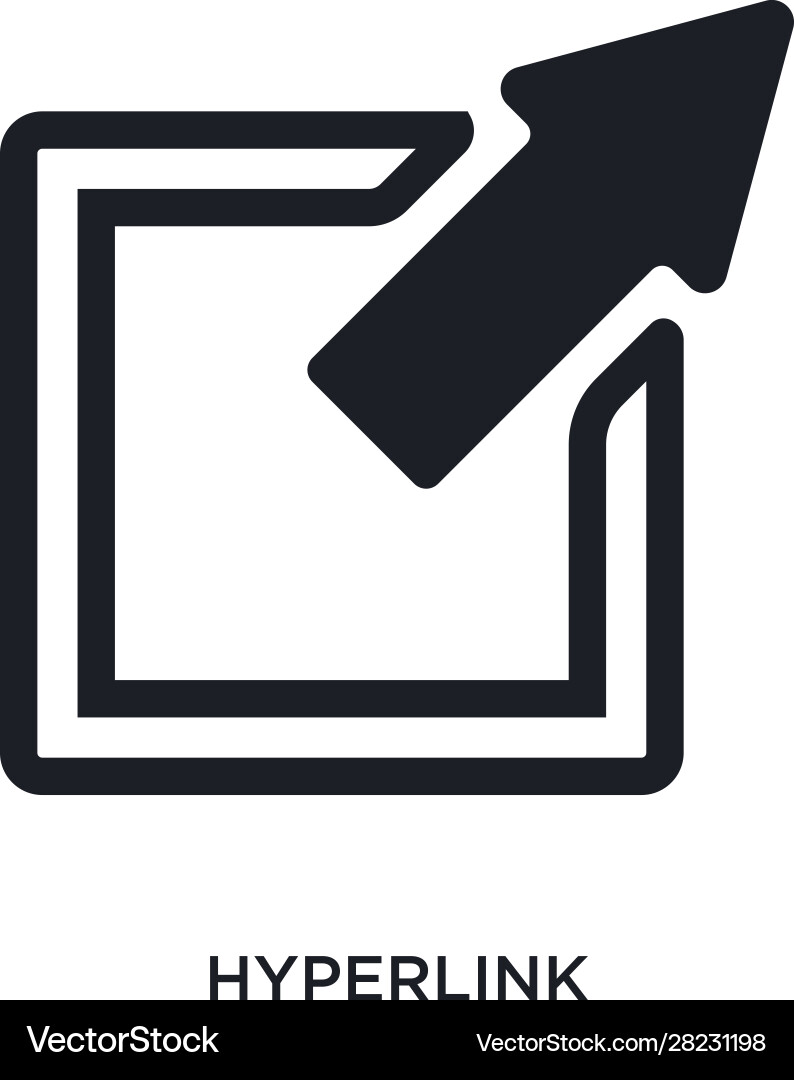 Hyperlink isolated icon simple element from Vector Image