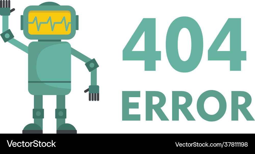 Page not found error 404 layout template Vector Image