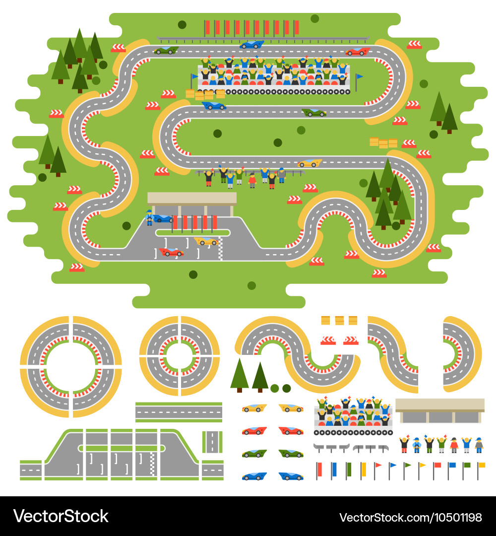 Racing Curve Road Royalty Free Vector Image - VectorStock